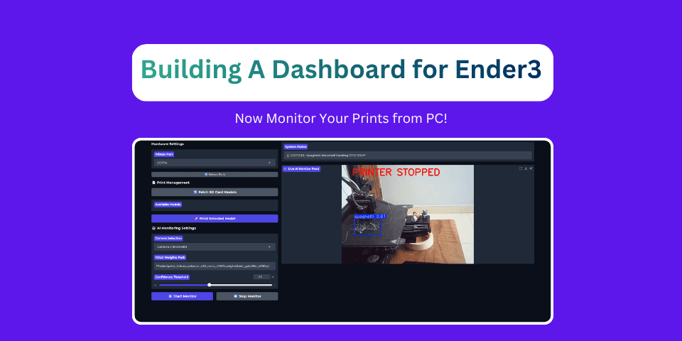 Building a Unified 3D Printer Control and AI Monitoring Dashboard with Gradio and Printcore